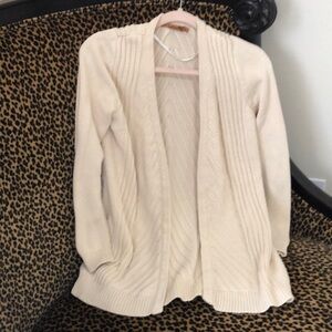 Belldini Cream Ribbed Cardigan